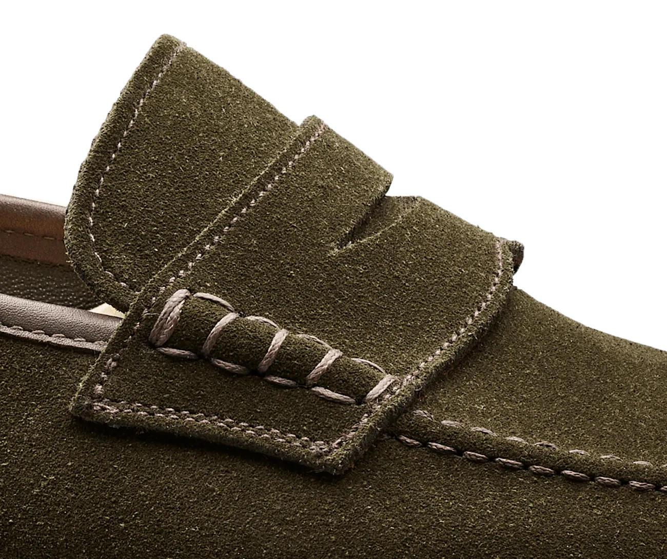 Seaton Earth Green Suede,Men Loafers