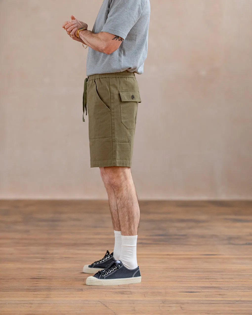 Service Fatigue Shorts - Olive,Men Shorts