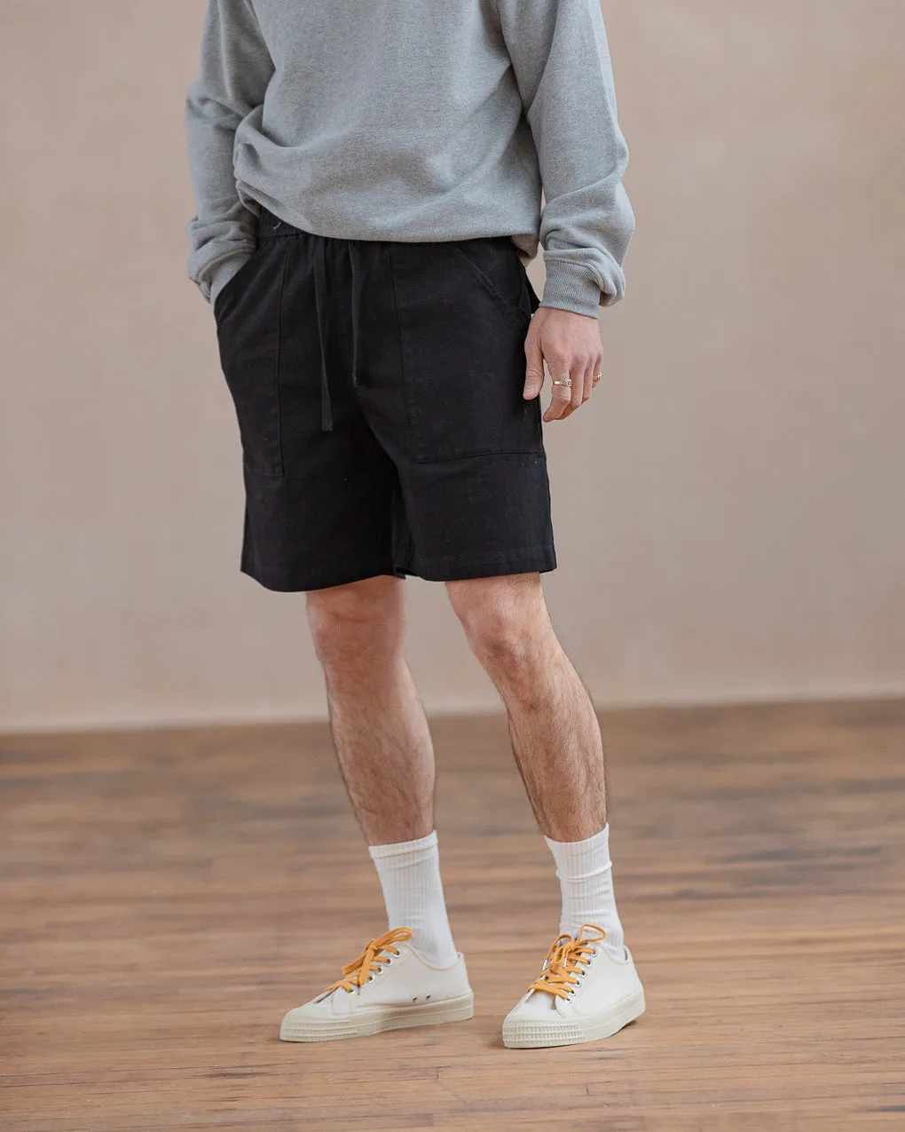 Service Fatigue Shorts - Washed Black,Men Shorts