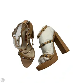 Shoes Heels Block By Clothes Mentor In Tan, Size: 8,Heels Women