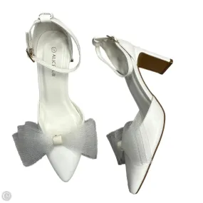 Shoes Heels Block By Clothes Mentor In White, Size: 7.5,Heels Women