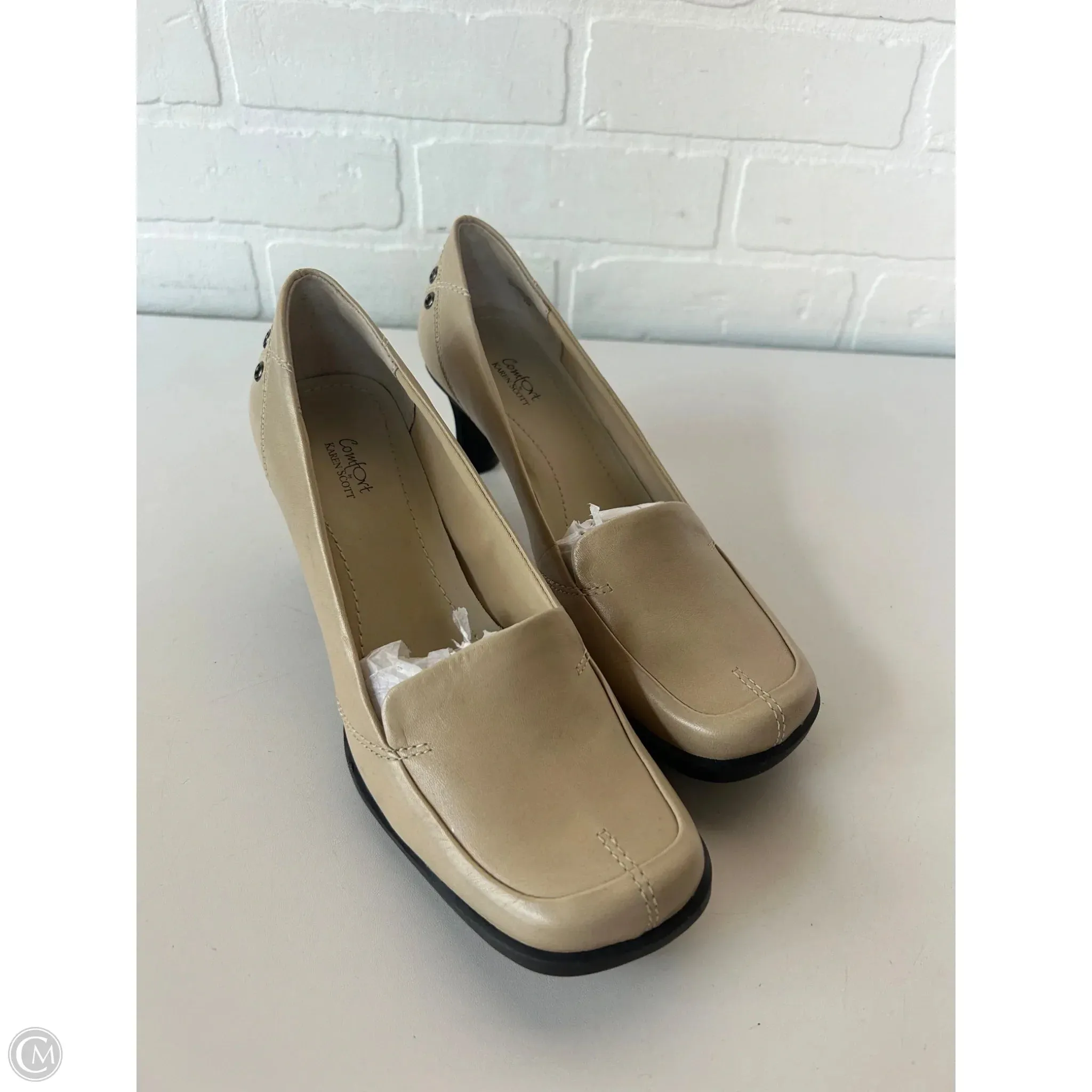 Shoes Heels Block By Karen Scott In Tan, Size: 7,Heels Women
