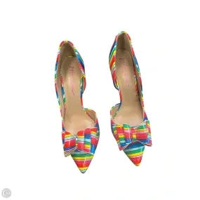 Shoes Heels Stiletto By Betsey Johnson In Rainbow Print, Size: 10,Heels Women