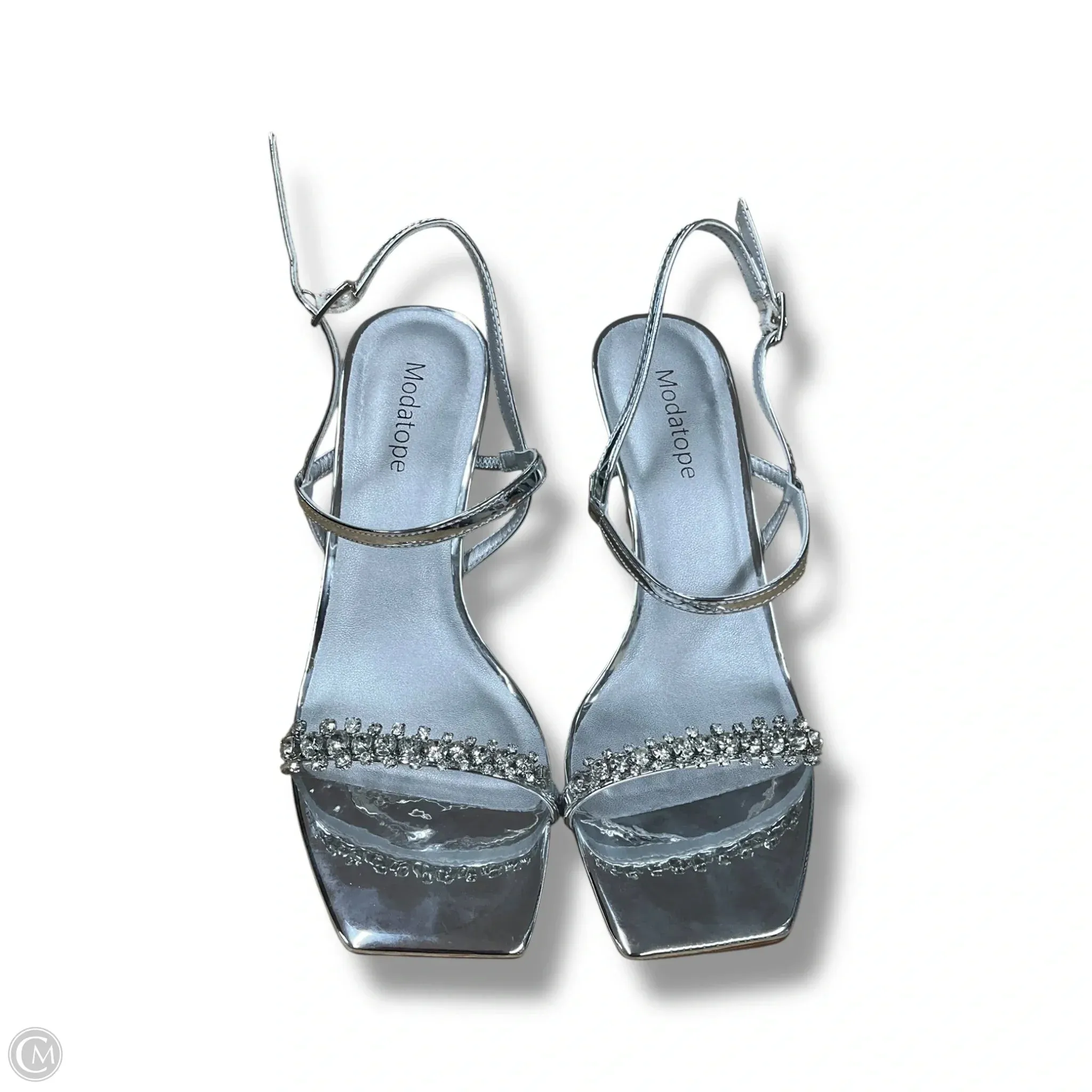 Shoes Heels Stiletto By Clothes Mentor In Silver, Size: 8,Heels Women
