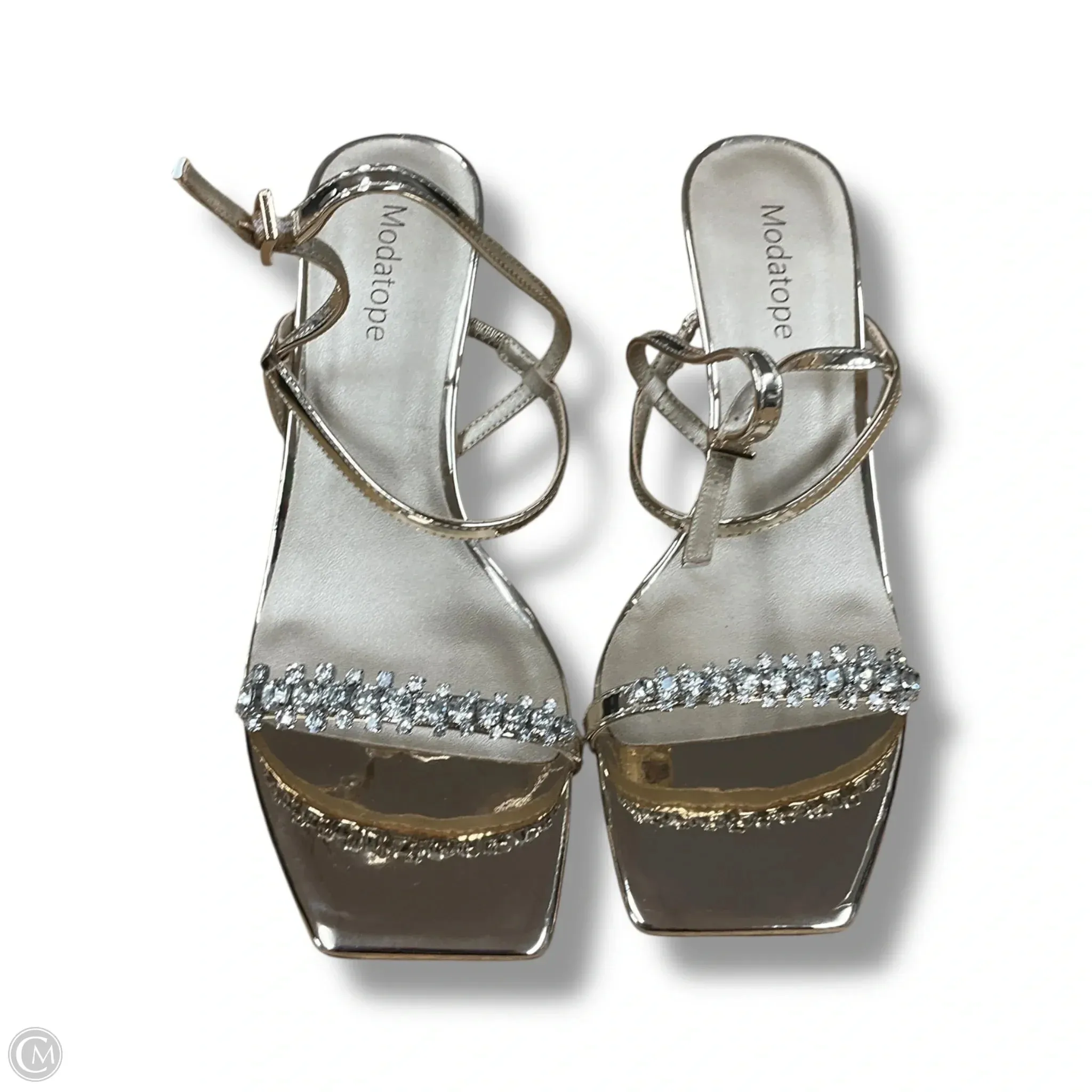 Shoes Heels Stiletto By Clothes Mentor In Silver, Size: 8,Heels Women
