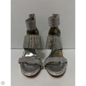 Shoes Heels Stiletto By Gianni Bini In Silver, Size: 6,Heels Women
