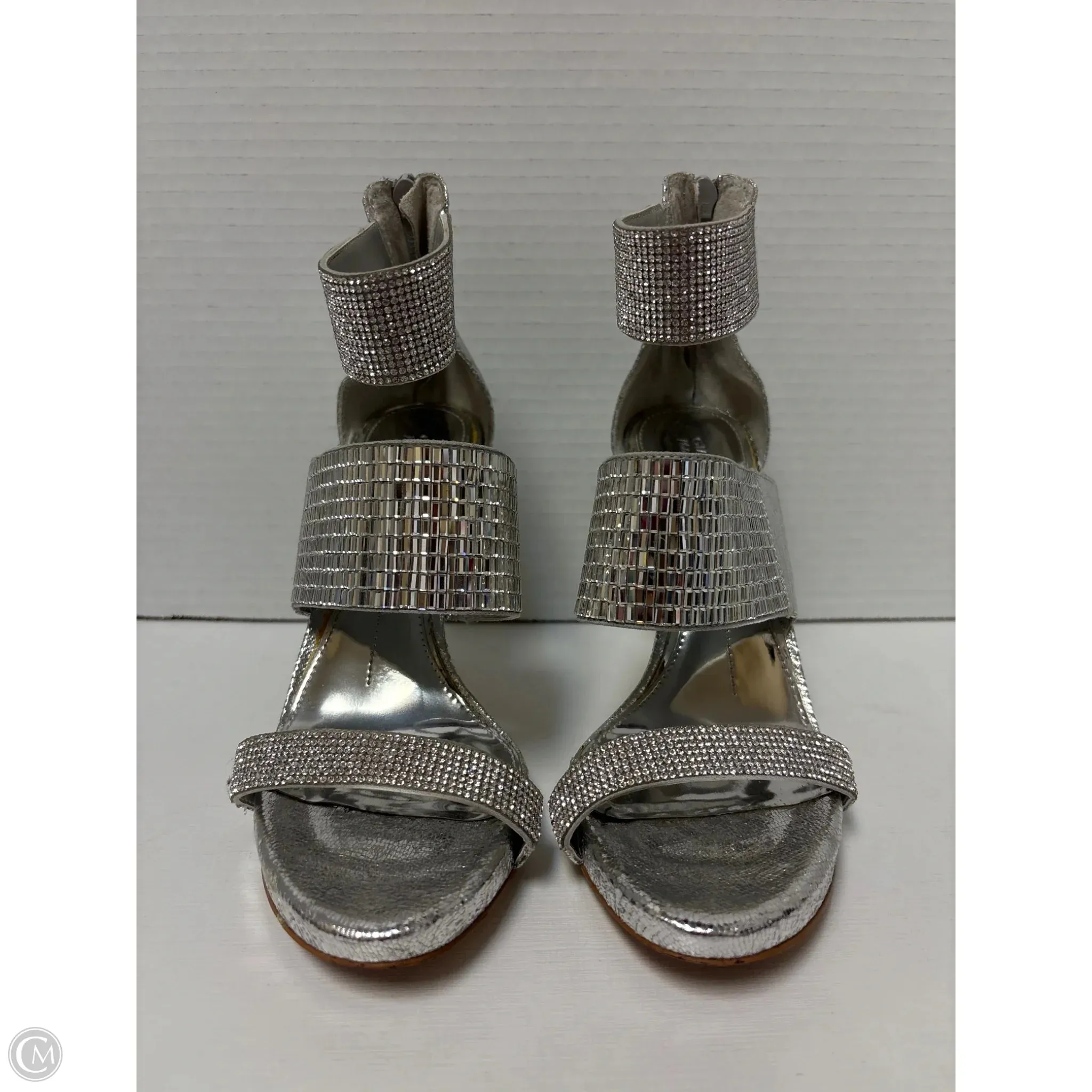 Shoes Heels Stiletto By Gianni Bini In Silver, Size: 6,Heels Women