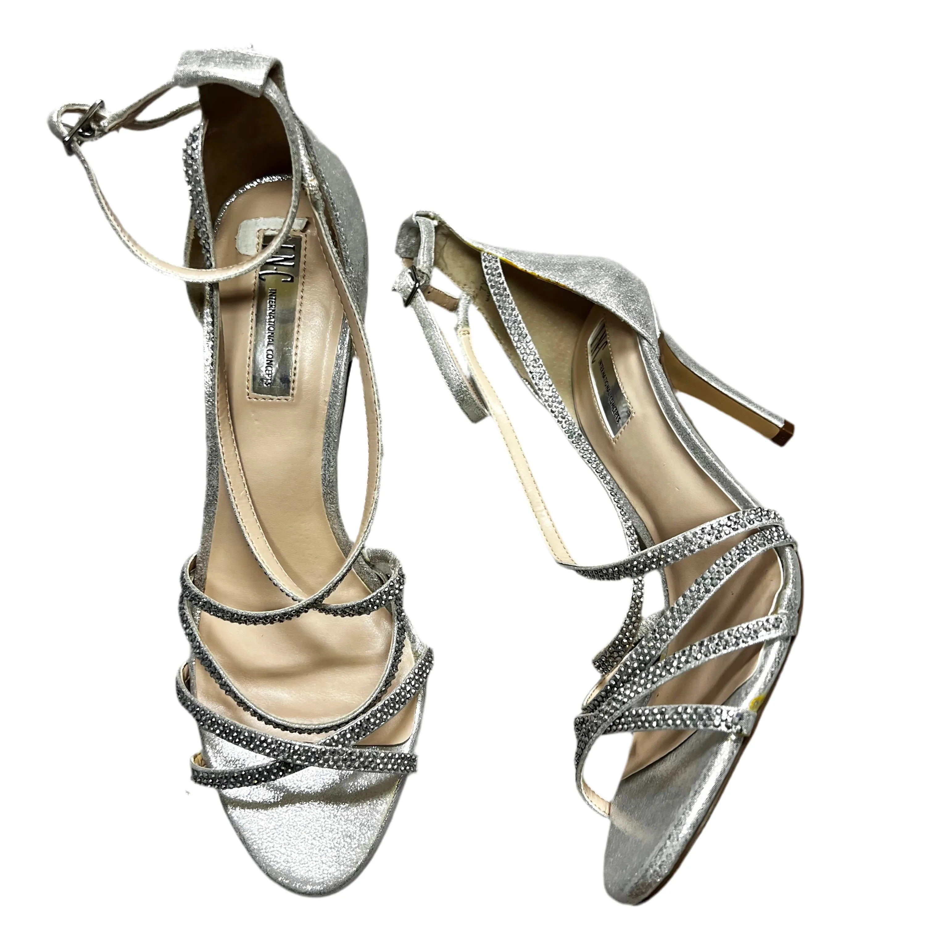 Shoes Heels Stiletto By Inc In Silver, Size: 7.5,Heels Women