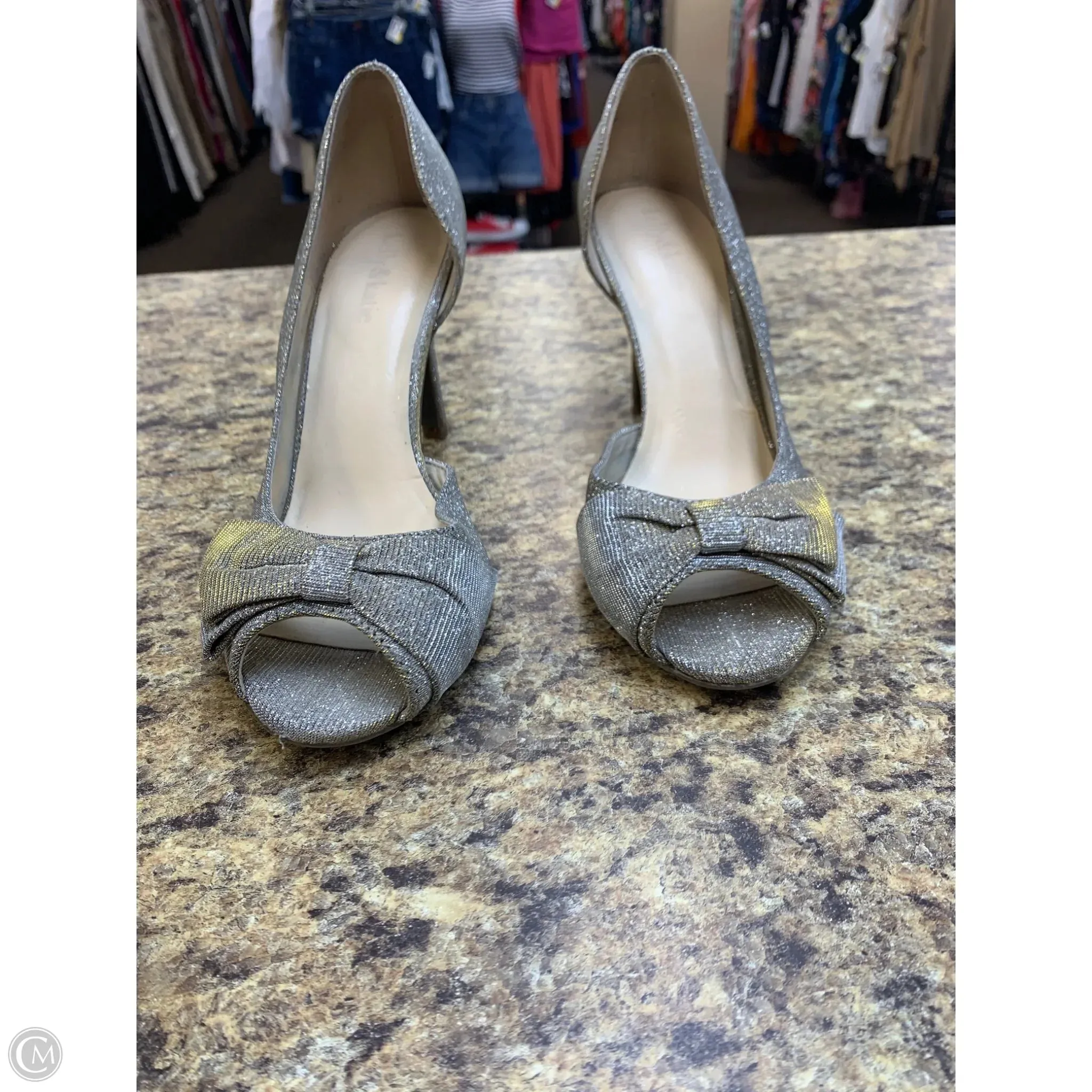 Shoes Heels Stiletto By Kelly And Katie In Silver, Size: 8.5,Heels Women