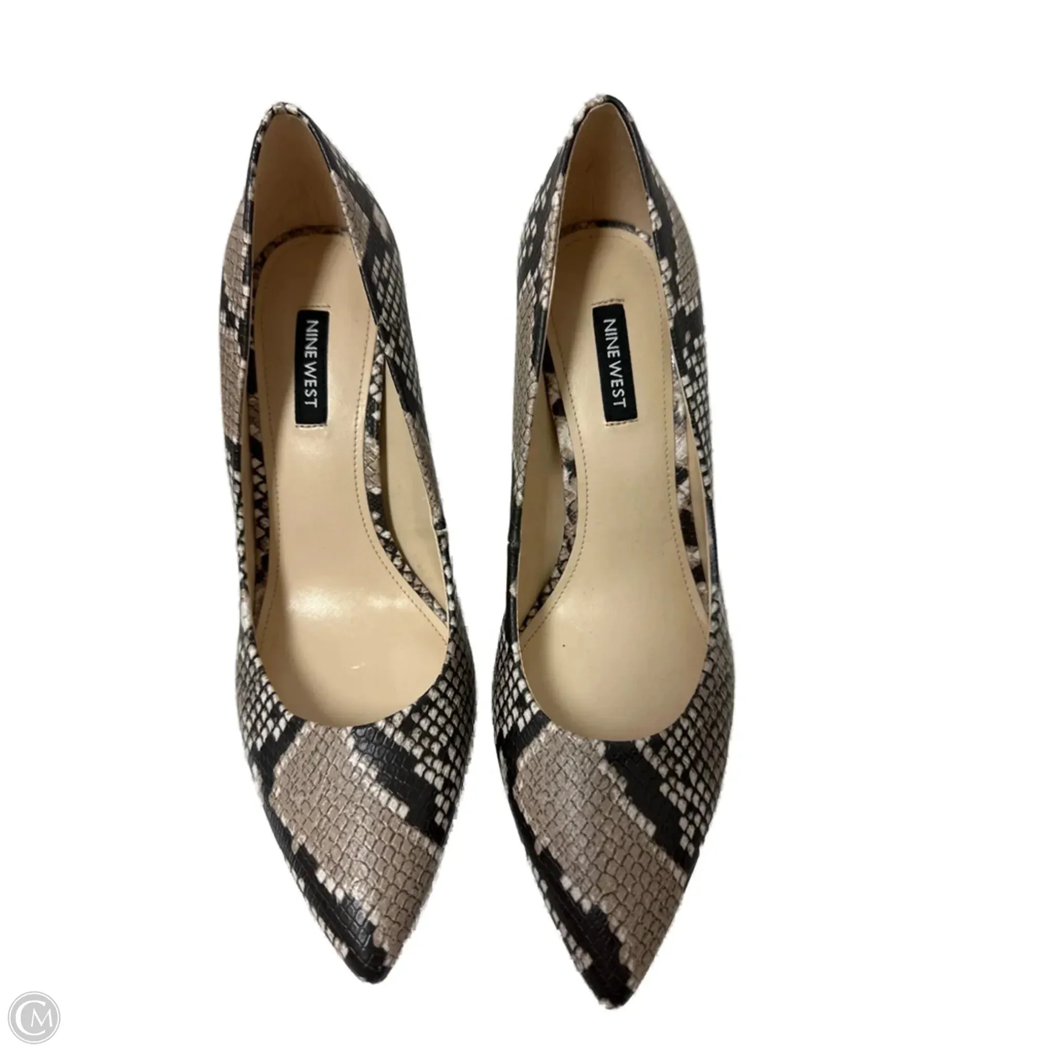 Shoes Heels Stiletto By Nine West In Snakeskin Print, Size: 9,Heels Women
