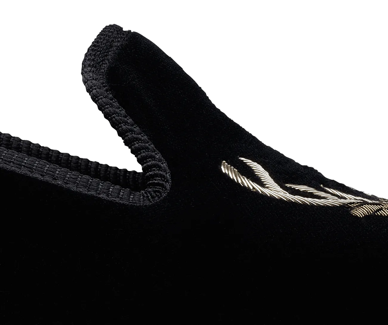 Stags Head Black Velvet,Men Slippers