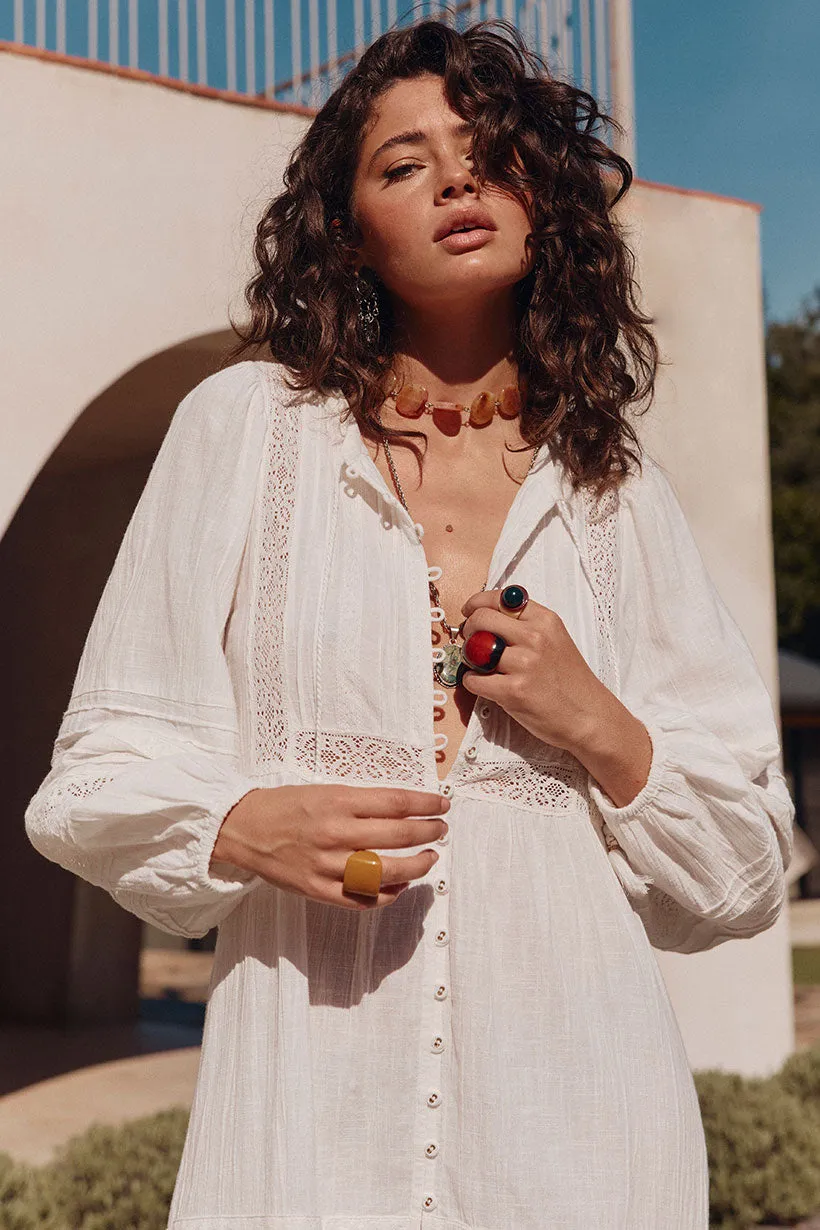 Stevie Lace Boho Mini Dress,Dresses
