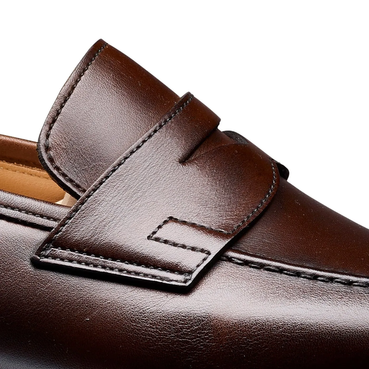 Sydney Dark Brown Burnished Calf (City Sole),Men Loafers