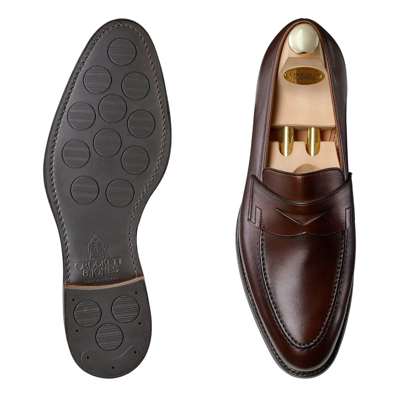 Sydney Dark Brown Burnished Calf (City Sole),Men Loafers
