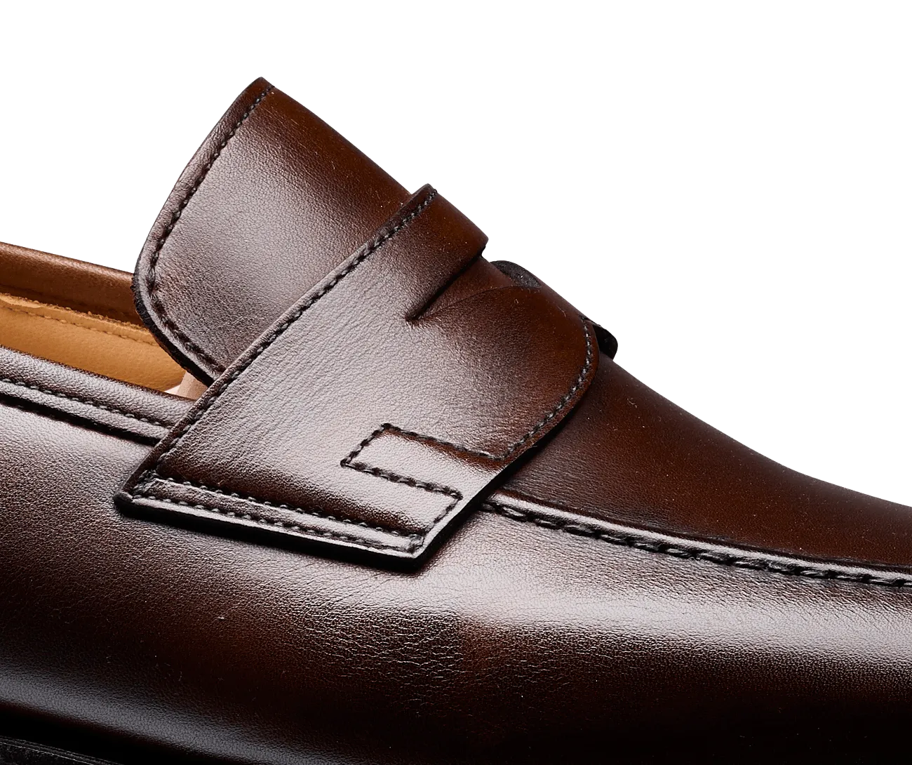 Sydney Dark Brown Burnished Calf (City Sole),Men Loafers