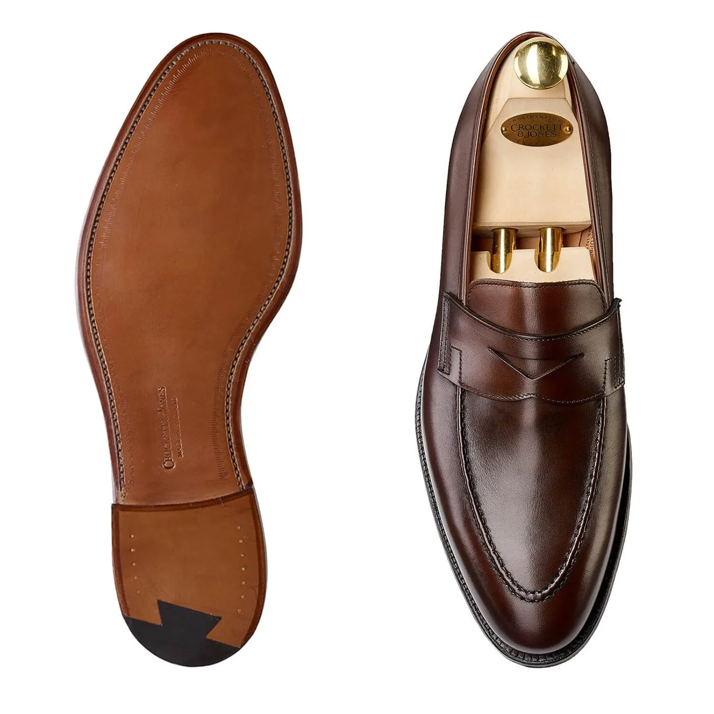 Sydney Dark Brown Burnished Calf,Men Loafers