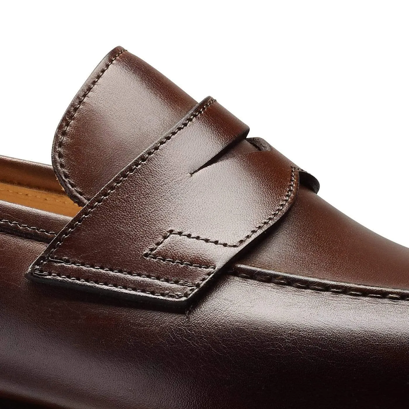 Sydney Dark Brown Burnished Calf,Men Loafers