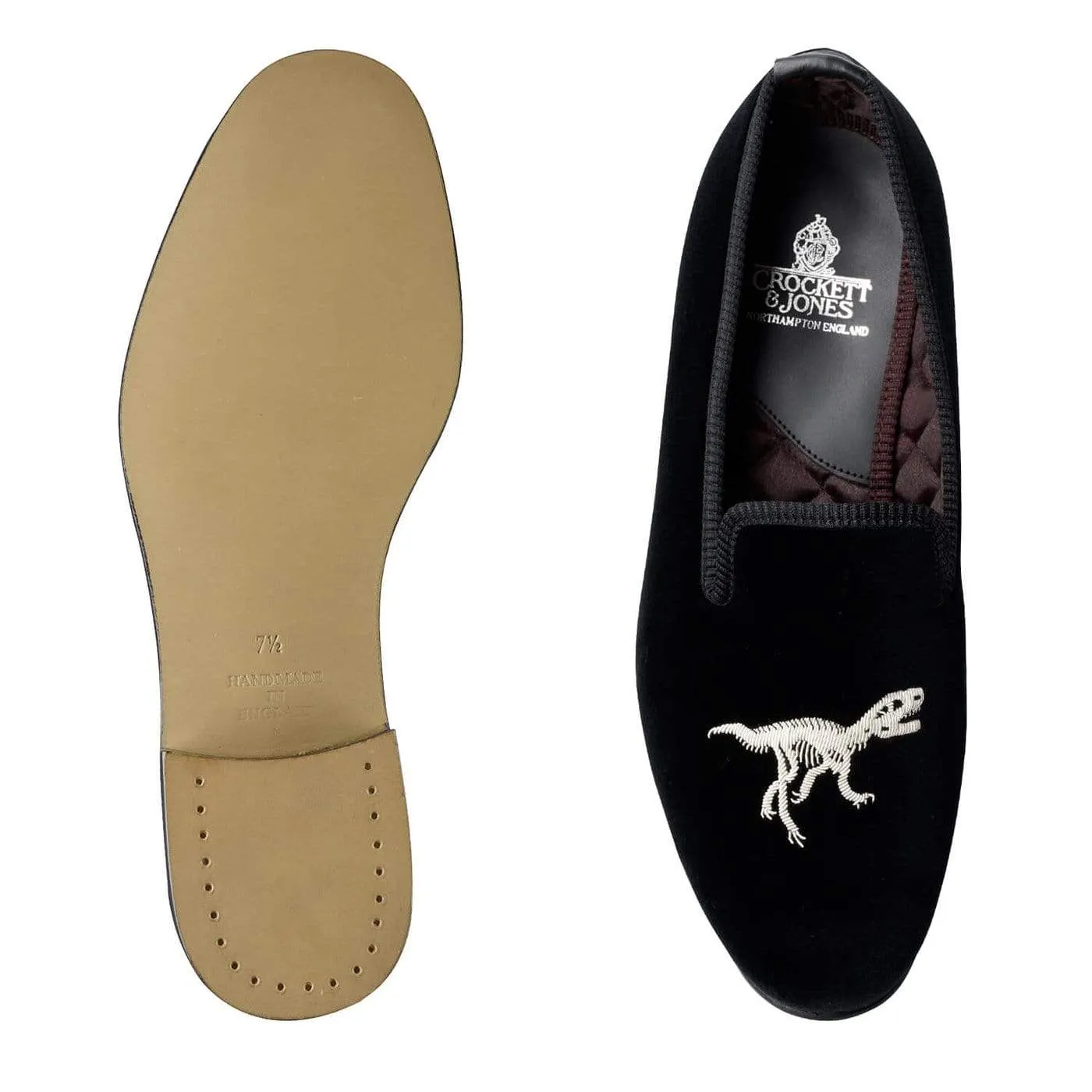 T-Rex Black Velvet,Men Slippers
