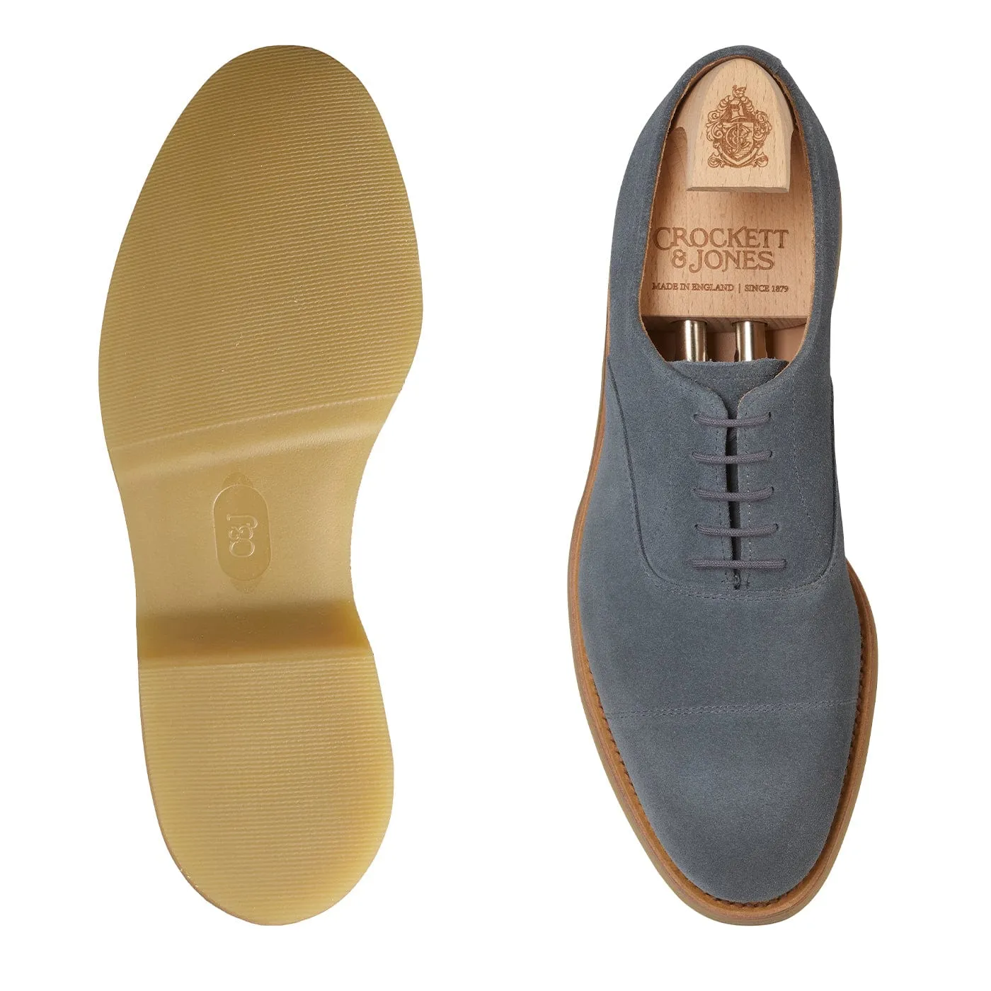 Tresco Pastel Blue Suede,Men Oxfords