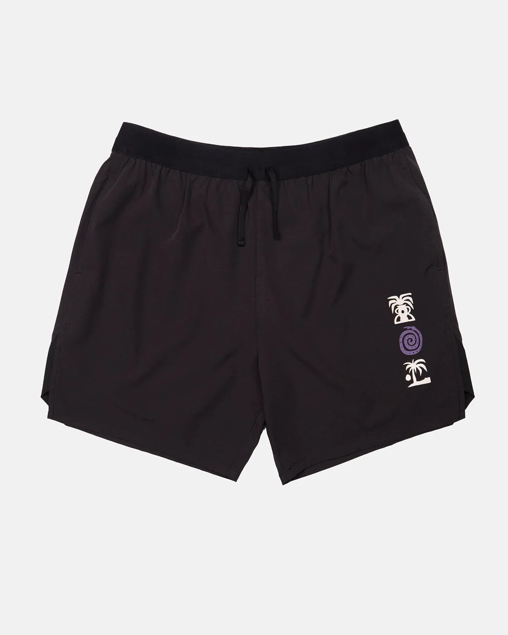 Tropics 2-in-1 Trail Short - Black & Slate,Men Shorts