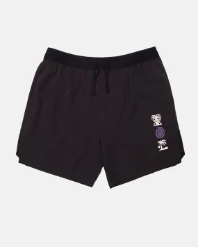Tropics 2-in-1 Trail Short - Black & Slate,Men Shorts