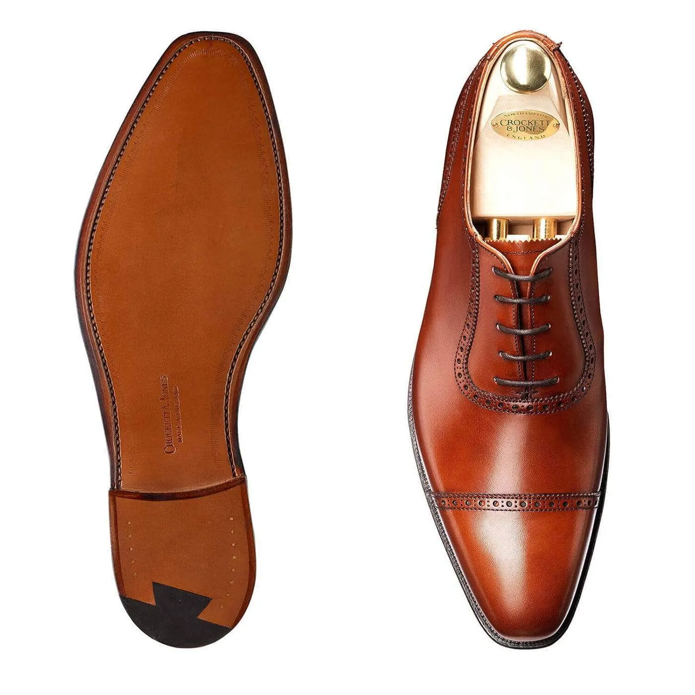 Westbourne Chestnut Burnished Calf,Men Oxfords
