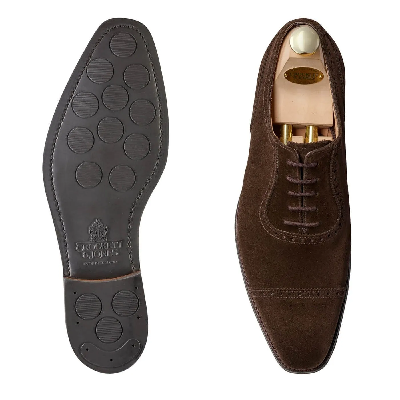 Westbourne Dark Brown Calf Suede,Men Oxfords
