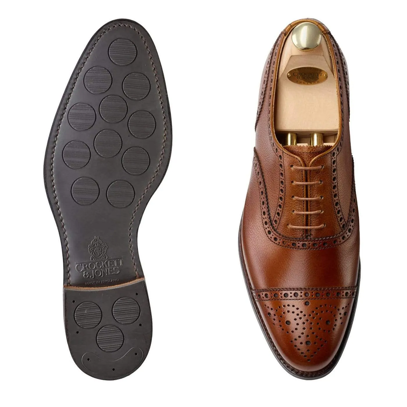 Westfield Tan Pebble Grain,Men Oxfords