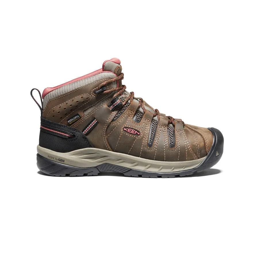 Women's Flint II Waterproof Boot (Soft Toe)  |  Cascade Brown/Brick Dust,Anti-Slip