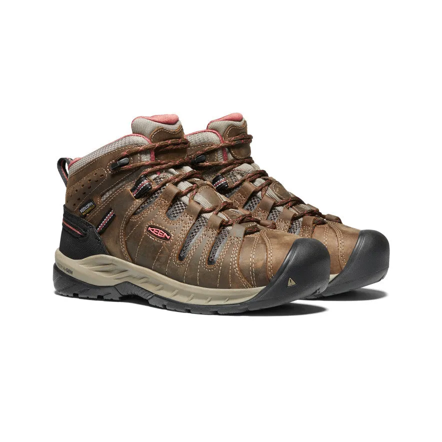 Women's Flint II Waterproof Boot (Soft Toe)  |  Cascade Brown/Brick Dust,Anti-Slip