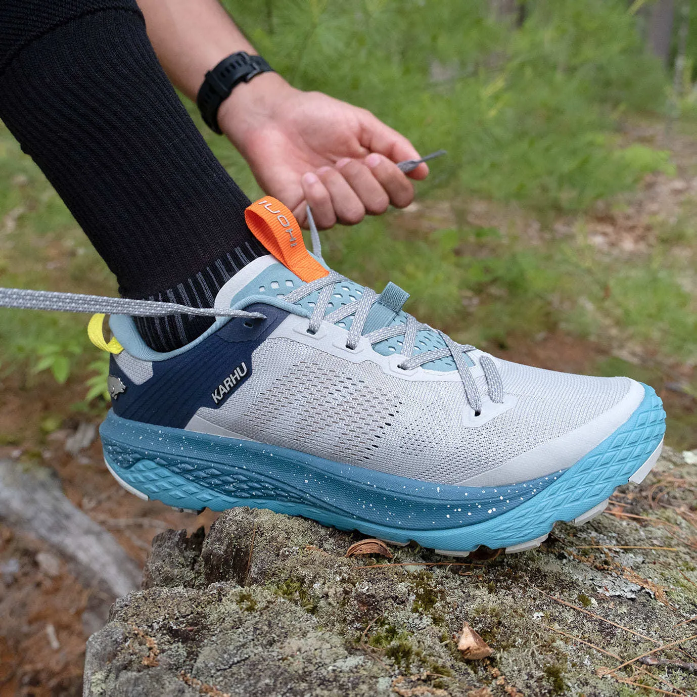 WOMEN'S IKONI TRAIL 1.0 - MIRAGE GRAY / DEEP LAGOON,Women Shoes