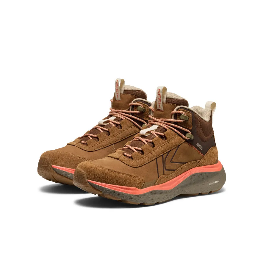 Women's Leiki Waterproof Leather Hiking Boot  |  Chipmunk/Bison,Anti-Slip