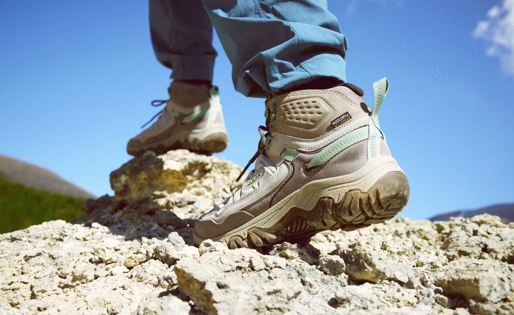 Women's Targhee IV Waterproof Hiking Boot  |  Alloy/Granite Green,Anti-Slip