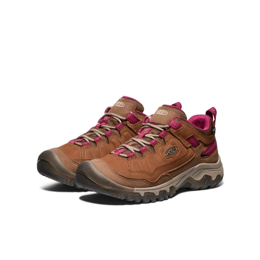 Women's Targhee IV Waterproof Hiking Shoe  |  Bison/Beaujolais,Anti-Slip
