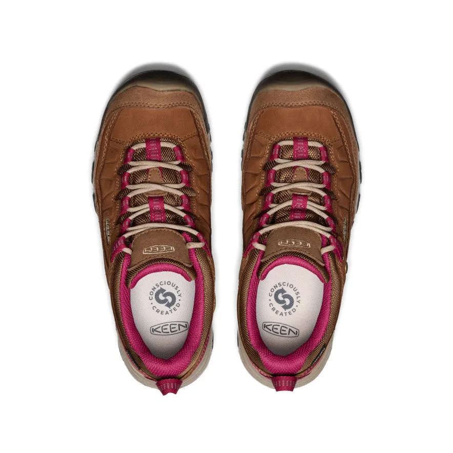 Women's Targhee IV Waterproof Hiking Shoe  |  Bison/Beaujolais,Anti-Slip