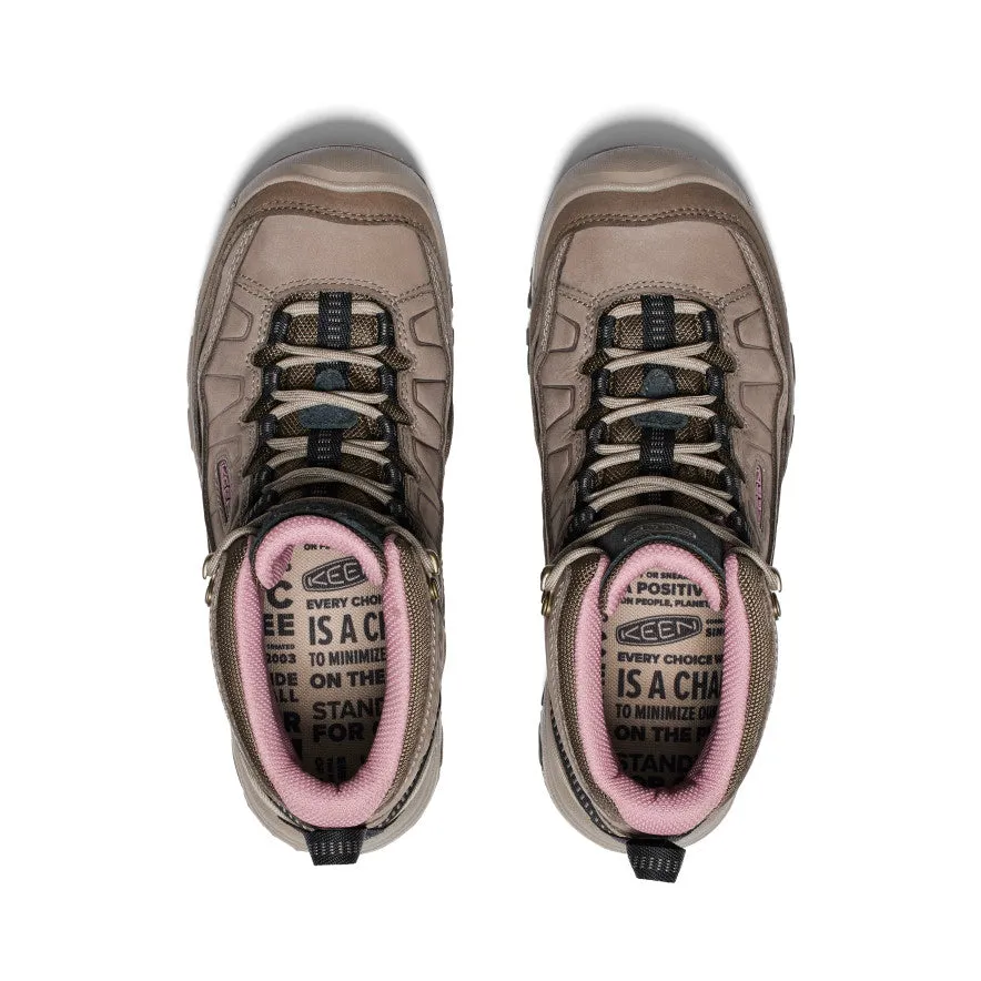 Women's Targhee IV Wide Waterproof Hiking Boot  |  Brindle/Nostalgia Rose,Anti-Slip