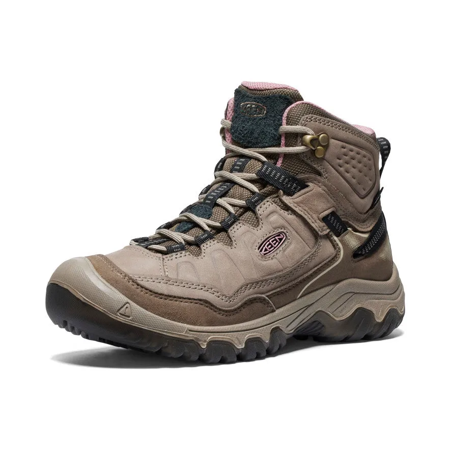 Women's Targhee IV Wide Waterproof Hiking Boot  |  Brindle/Nostalgia Rose,Anti-Slip