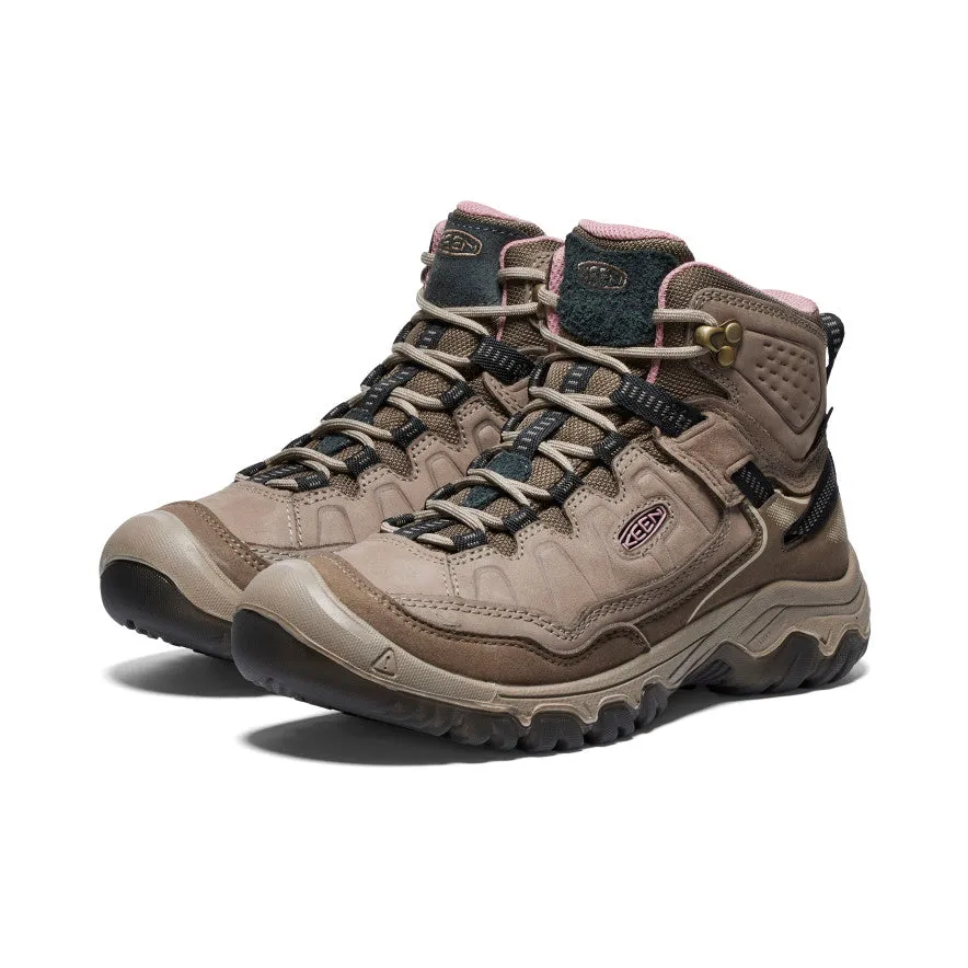 Women's Targhee IV Wide Waterproof Hiking Boot  |  Brindle/Nostalgia Rose,Anti-Slip