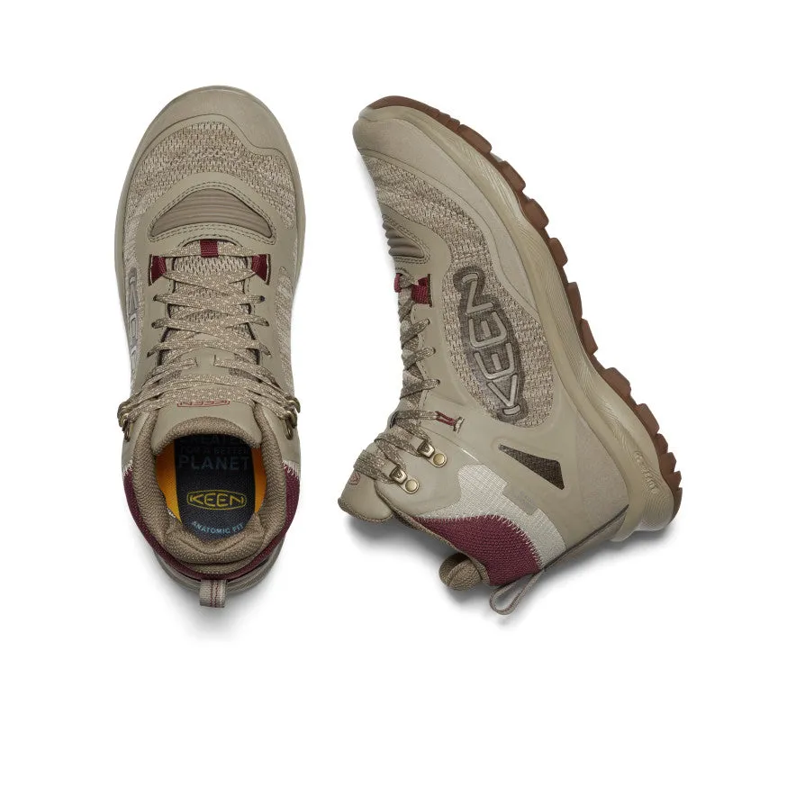 Women's Terradora Flex Waterproof Hiking Boot  |  Plaza Taupe/Windsor Wine,Anti-Slip