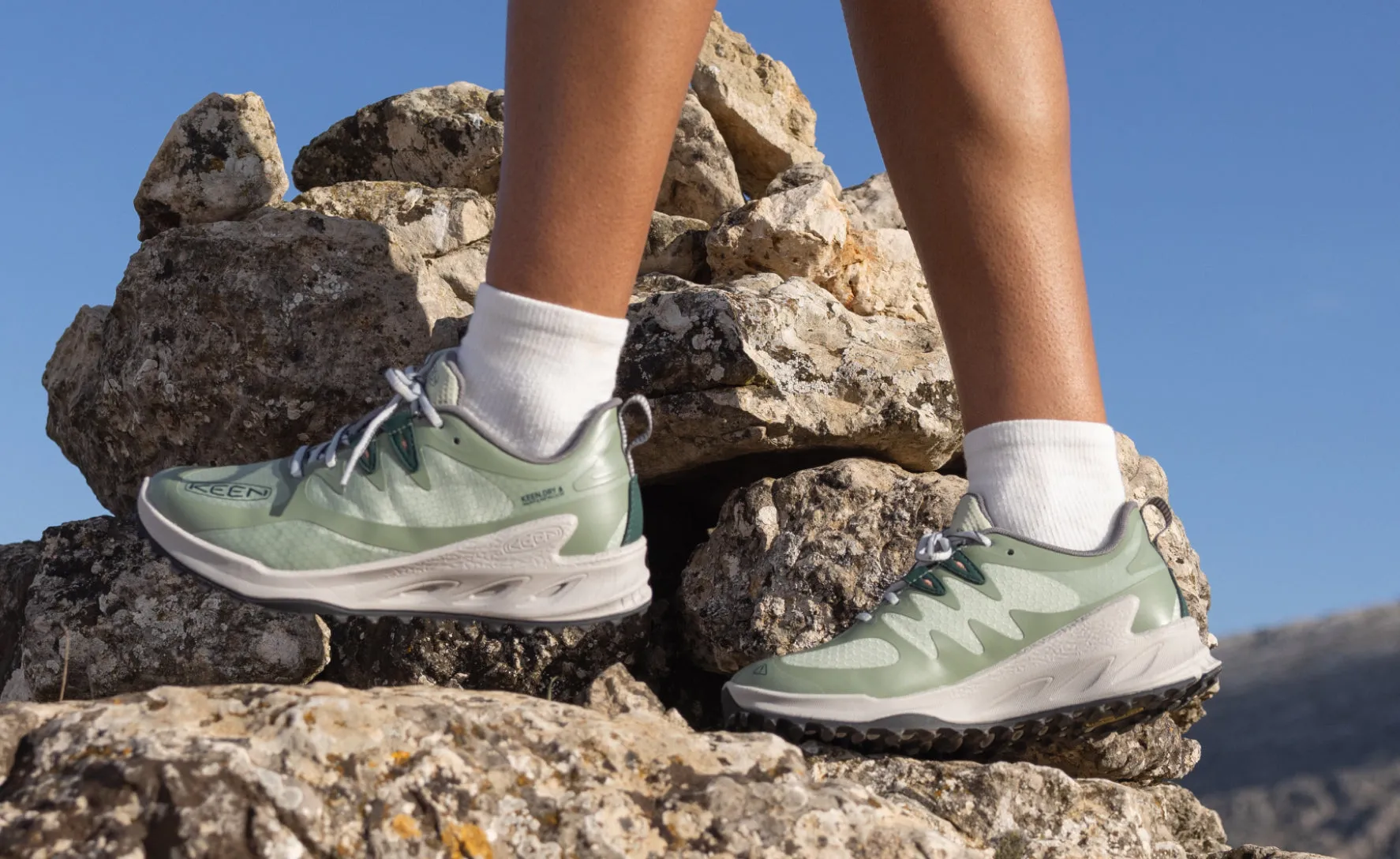 Women's Zionic Waterproof Hiking Shoe  |  Desert Sage/Ember Glow,Anti-Slip